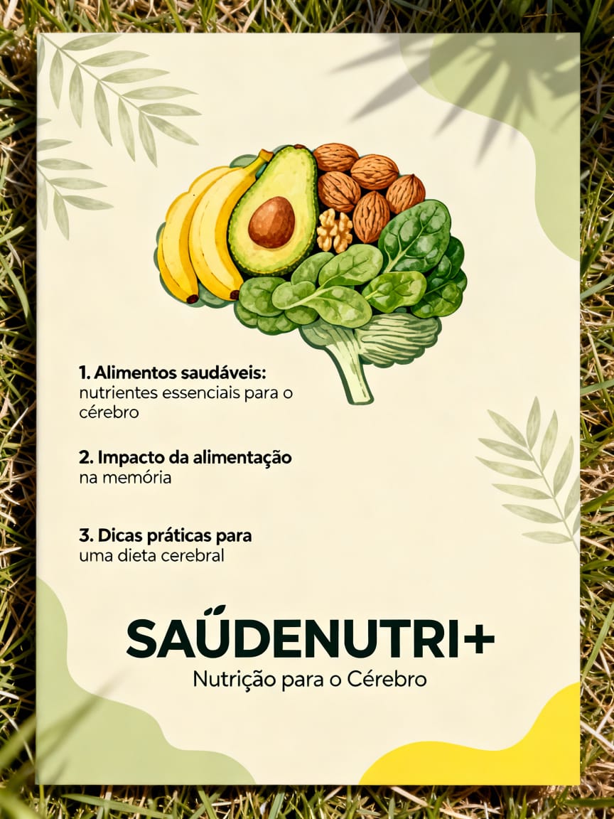 Nozes, abacate e banana para energia cerebral.